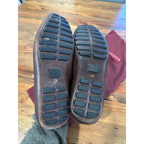 Gucci Leather Bamboo Horsebit Loafers Size 10.5 - Picture 5 of 11
